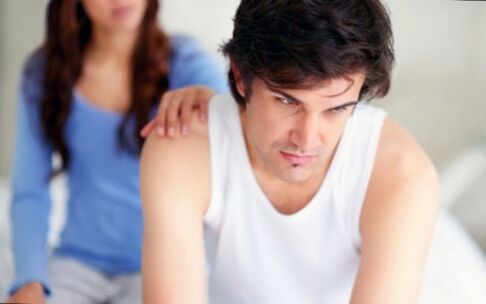 Violazione della funzione erettile in un uomo con prostatite